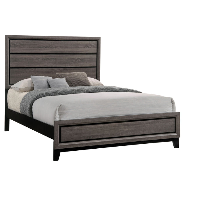 Watson Wood Queen Panel Bed Grey Oak