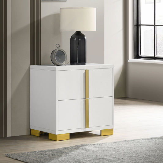 Marceline 2-drawer Nightstand White