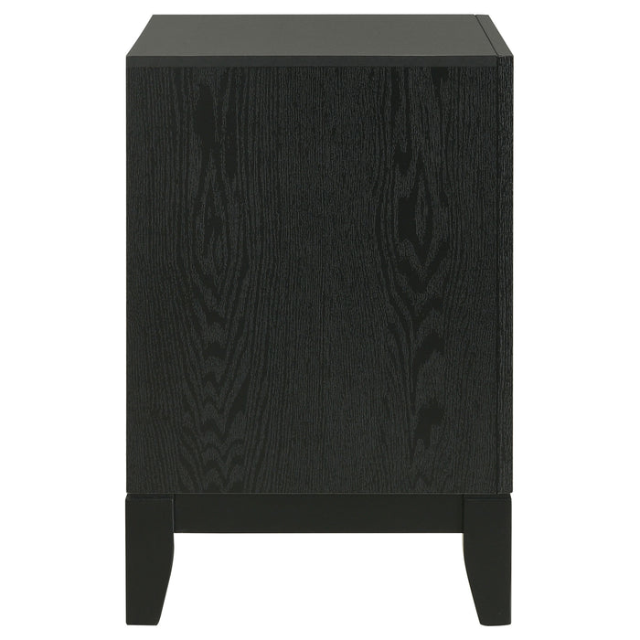 Valencia 2-drawer Nightstand Black