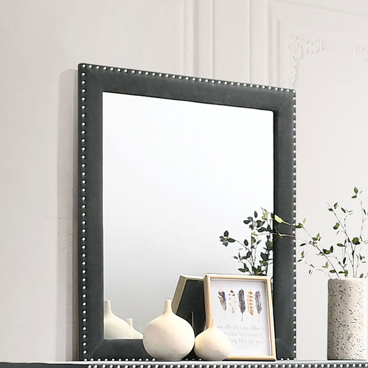 Melody Upholstered Dresser Mirror Grey