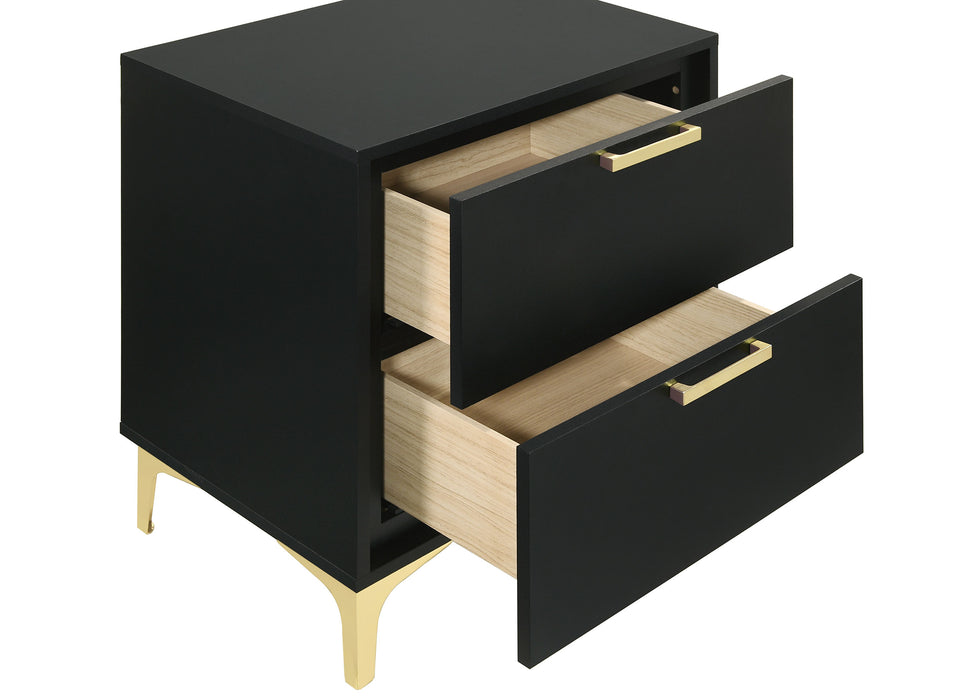 Kendall 2-drawer Nightstand Black