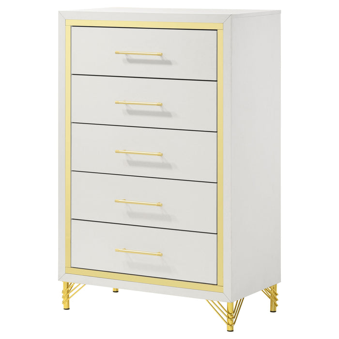 Lucia 5-drawer Bedroom Chest of Drawers White