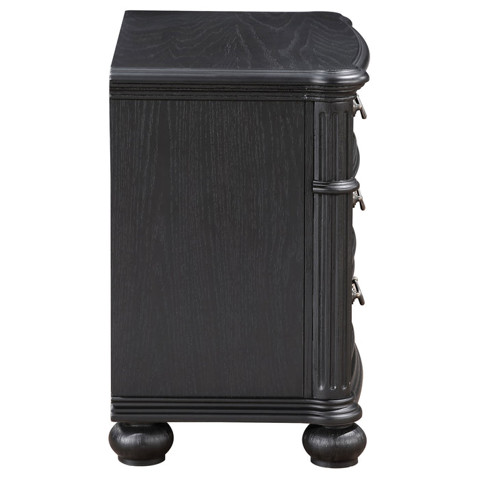 Celina 3-drawer Nightstand Black