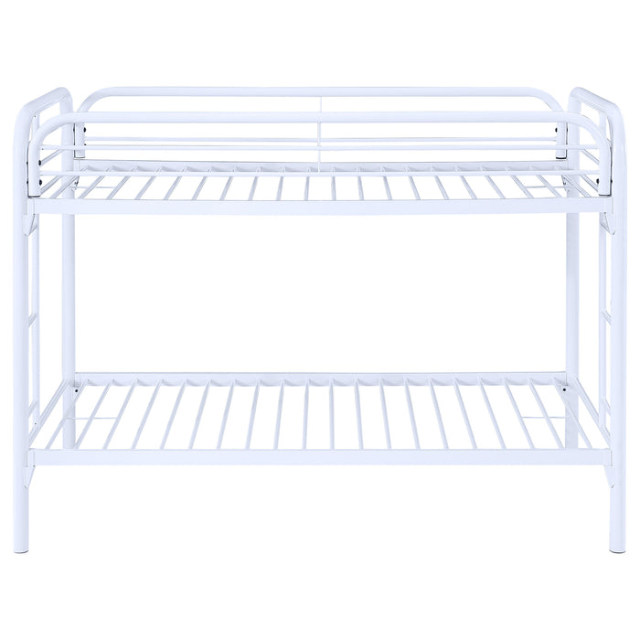 Morgan Metal Twin Over Twin Bunk Bed White