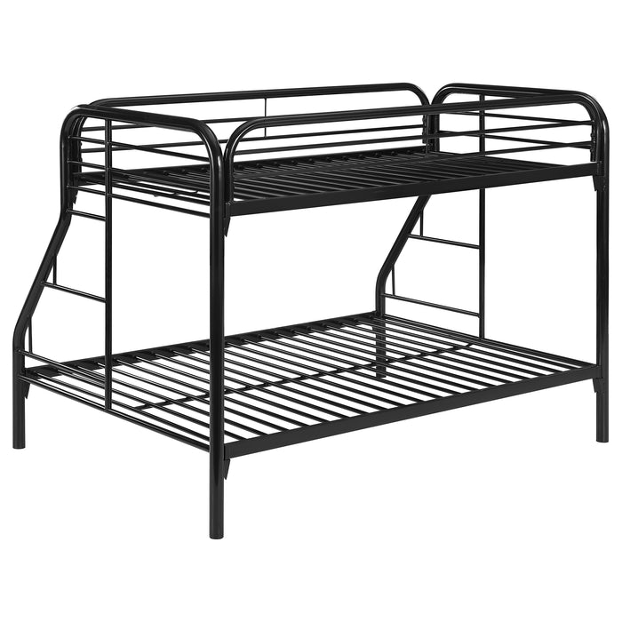 Morgan Metal Twin Over Full Bunk Bed Black