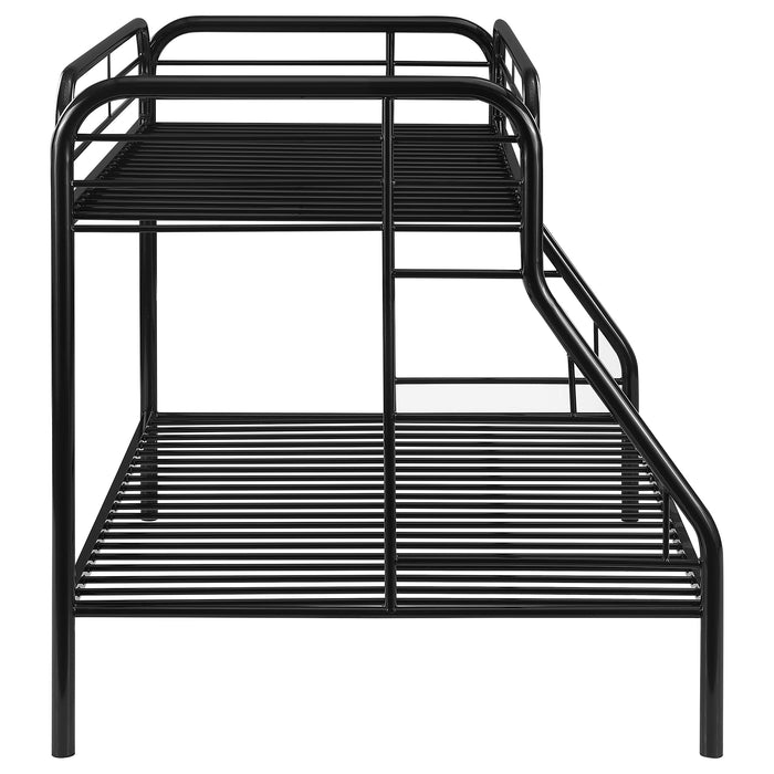 Morgan Metal Twin Over Full Bunk Bed Black