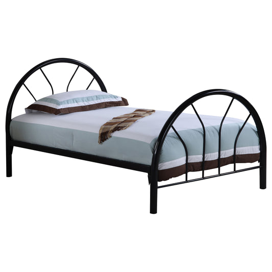 Marjorie Metal Twin Open Frame Bed Black