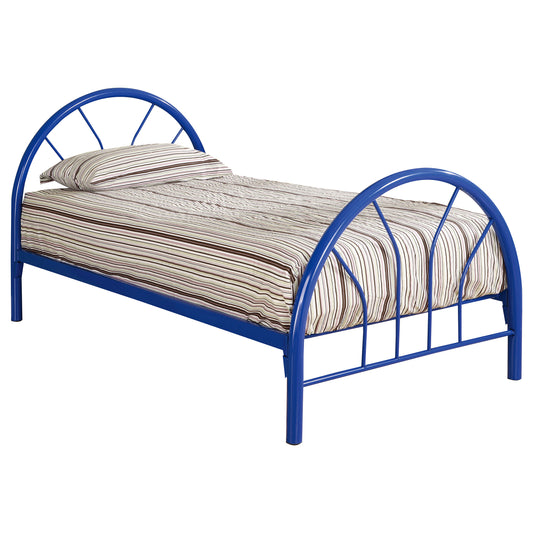 Marjorie Metal Twin Open Frame Bed Blue