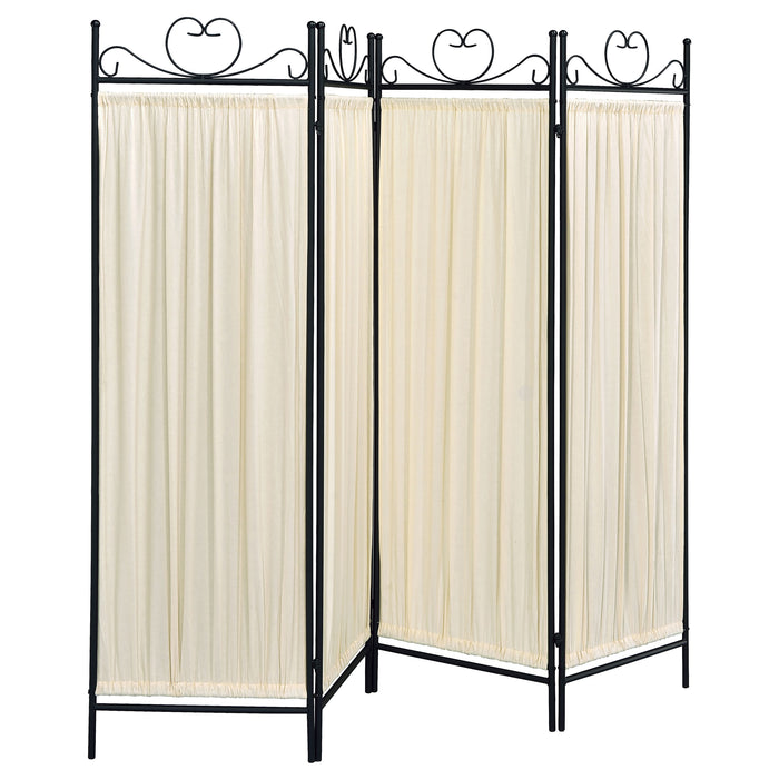 Dove 4-Panel Room Divider Folding Shoji Screen Beige