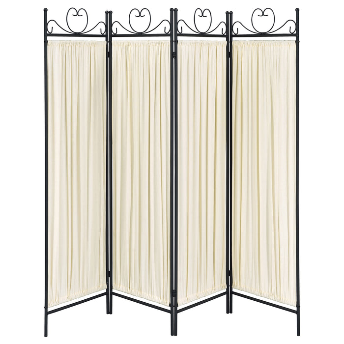 Dove 4-Panel Room Divider Folding Shoji Screen Beige