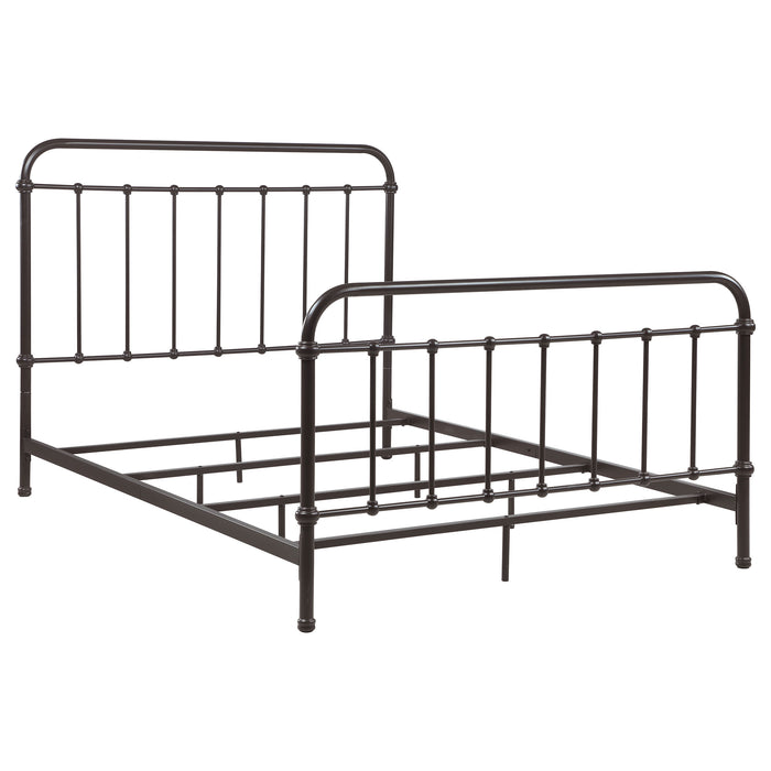 Livingston Metal California King Open Frame Bed Dark Bronze