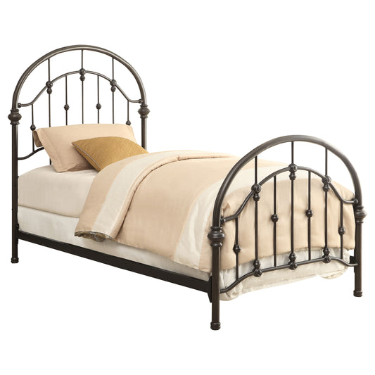 Rowan Metal Twin Open Frame Bed Dark Bronze