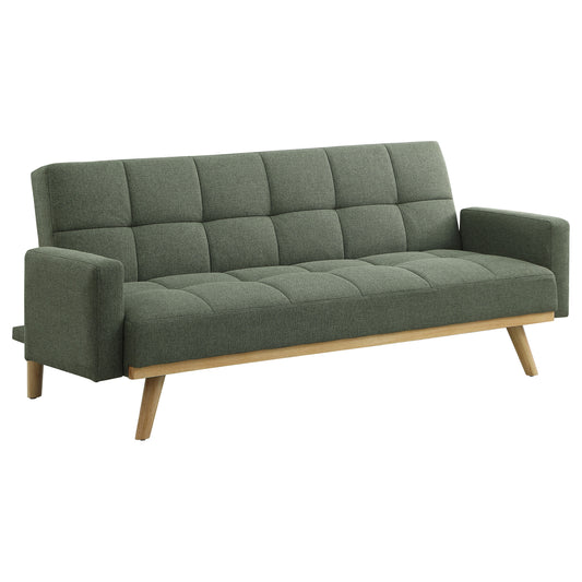 Kourtney Upholstered Tufted Convertible Sofa Bed Sage Green