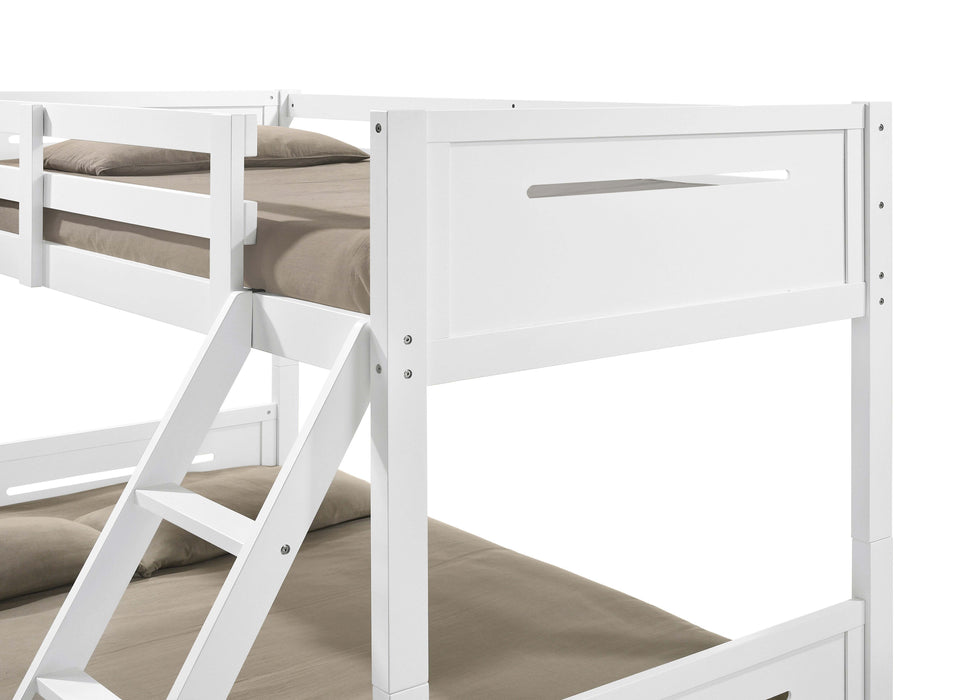 Littleton Wood Twin Over Full Bunk Bed White