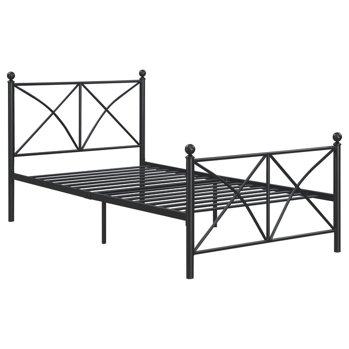 Hart Metal Full Open Frame Bed Matte Black