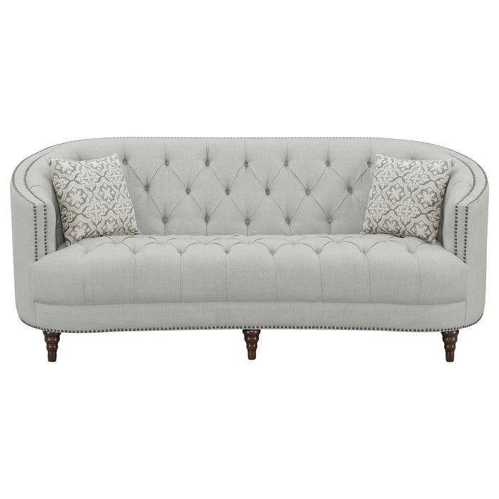 Avonlea Upholstered Sloped Arm Sofa Grey Fabric