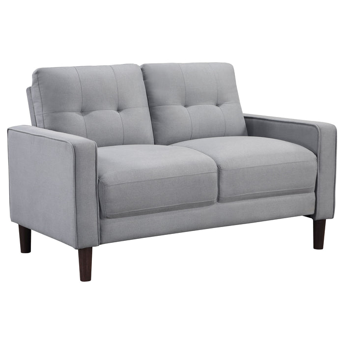 Bowen 2-piece Upholstered Track Arm Tufted Sofa Set Grey