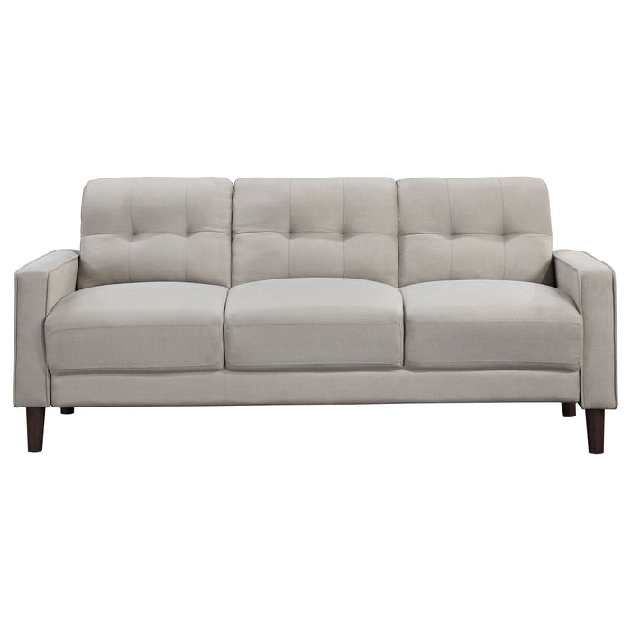 Bowen 3-piece Upholstered Track Arm Tufted Sofa Set Beige