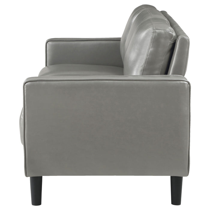 Ruth Upholstered Track Arm Sofa Grey