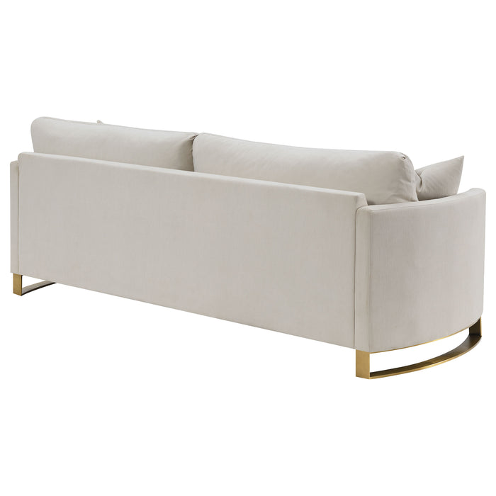 Corliss Upholstered Curved Track Arm Sofa Beige