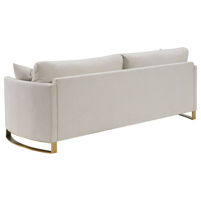 Corliss Upholstered Curved Track Arm Sofa Beige