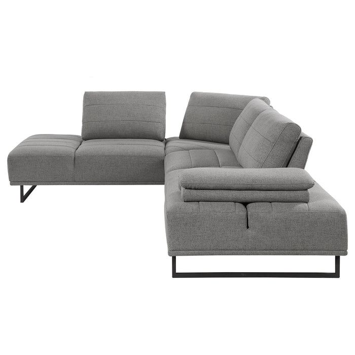 Arden Upholstered Sectional Sofa with Adjustable Back Taupe