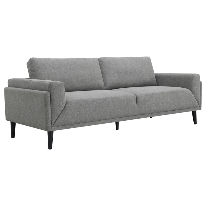 Rilynn 2-piece Upholstered Track Arm Sofa Set Grey