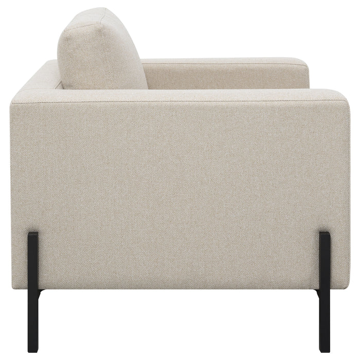 Tilly Upholstered Track Arm Accent Chair Oatmeal