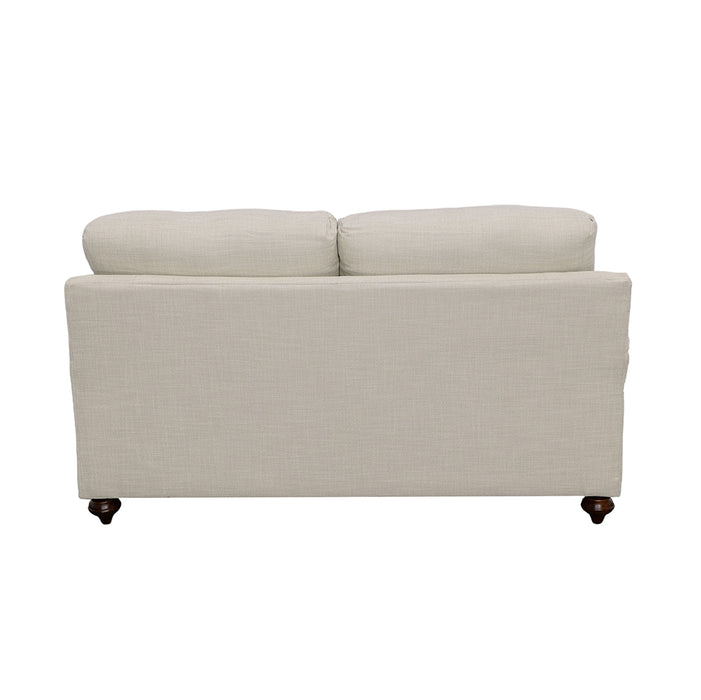 Glenn Upholstered English Arm Loveseat Light Grey and Grey