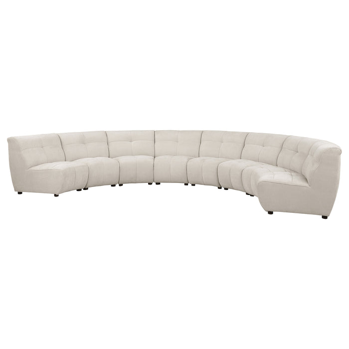 Charlotte 8-piece Upholstered Modular Sectional Sofa Ivory