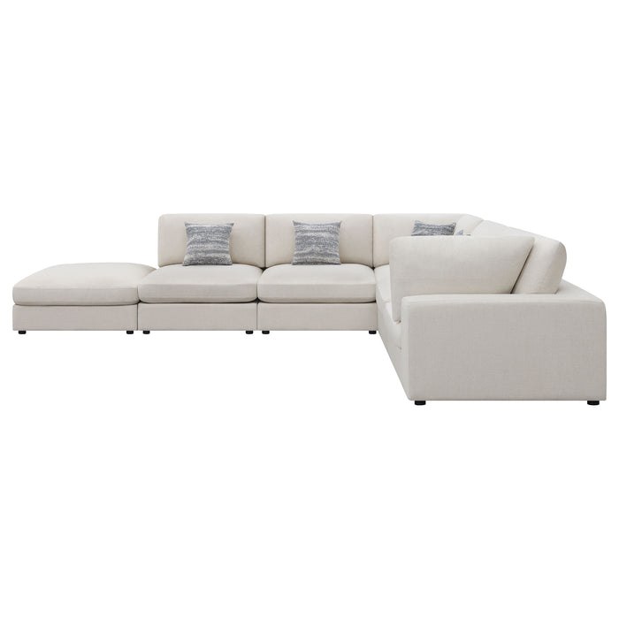 Serene 6-piece Upholstered Modular Sectional Sofa Beige