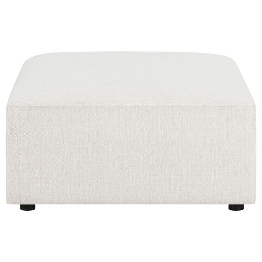 Freddie Square Upholstered Ottoman Pearl