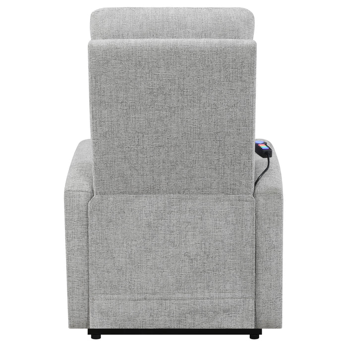 Howie Upholstered Power Lift Massage Chair Grey