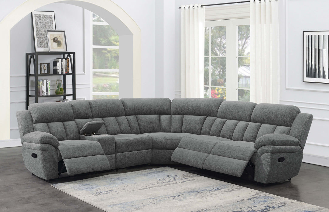 Bahrain 6-piece Modular Reclining Sectional Sofa Charcoal