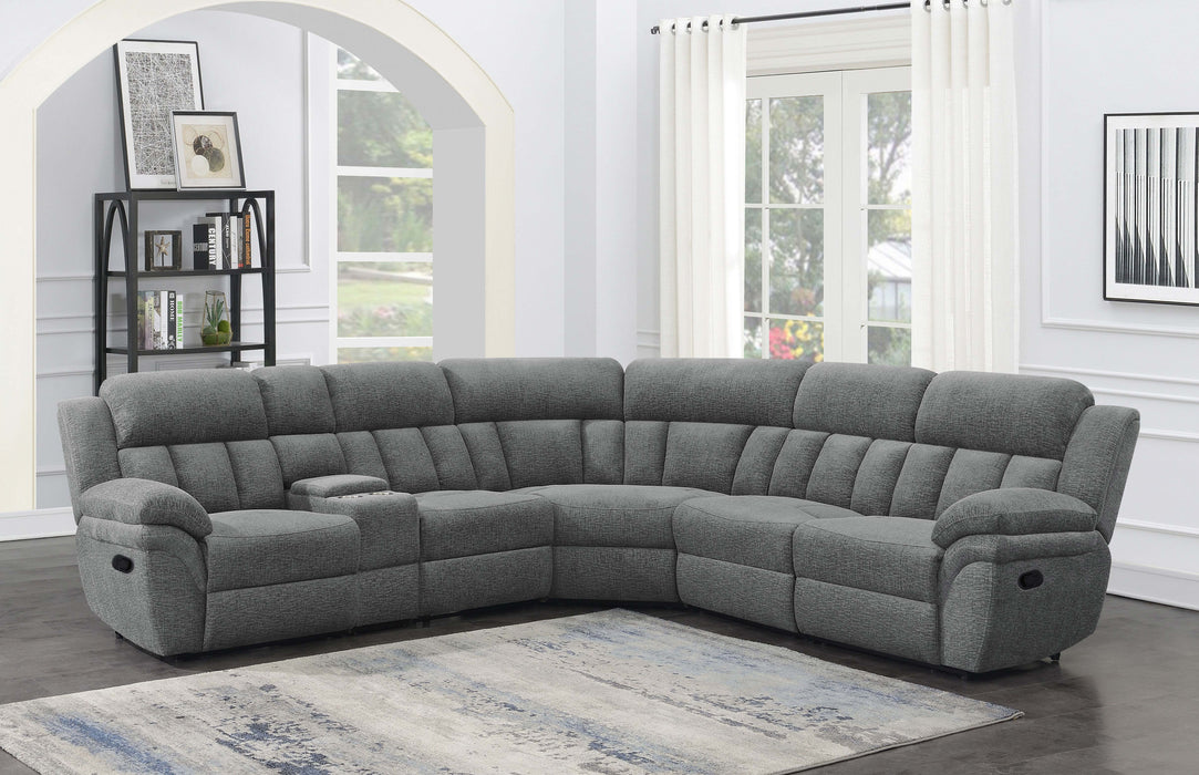 Bahrain 6-piece Modular Reclining Sectional Sofa Charcoal