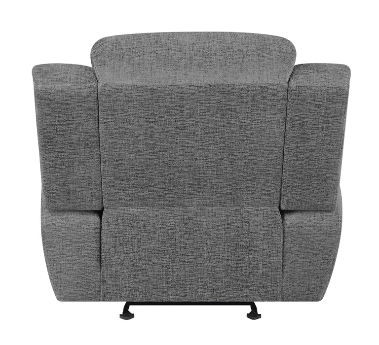 Bahrain Upholstered Glider Recliner Charcoal