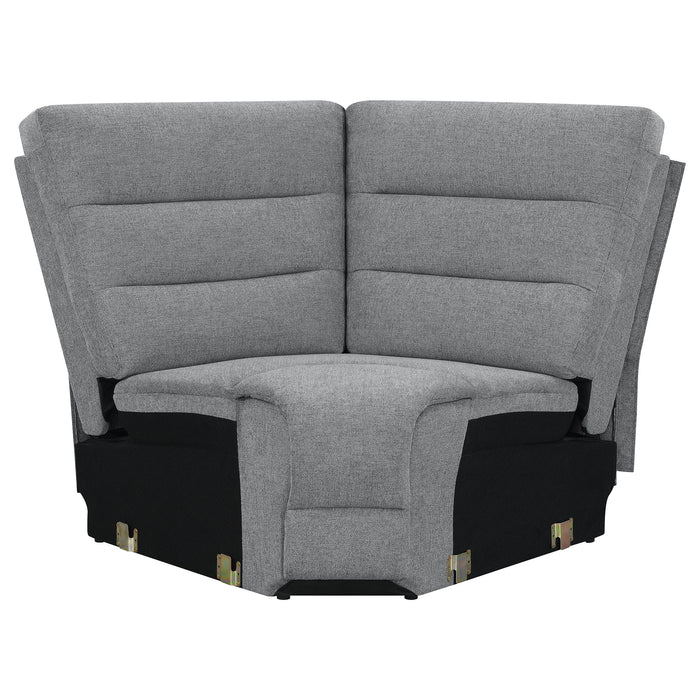 David Upholstered Reclining Sectional Sofa Smoke