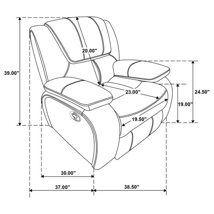 Camila 3-piece Upholstered Reclining Sofa Set Red