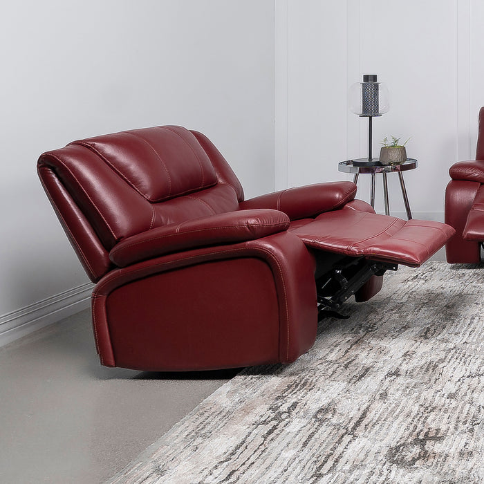 Camila Upholstered Glider Recliner Chair Red