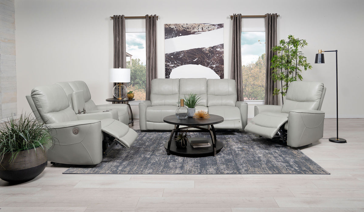 Greenfield 3-piece Power Reclining Sofa Set Dove Grey