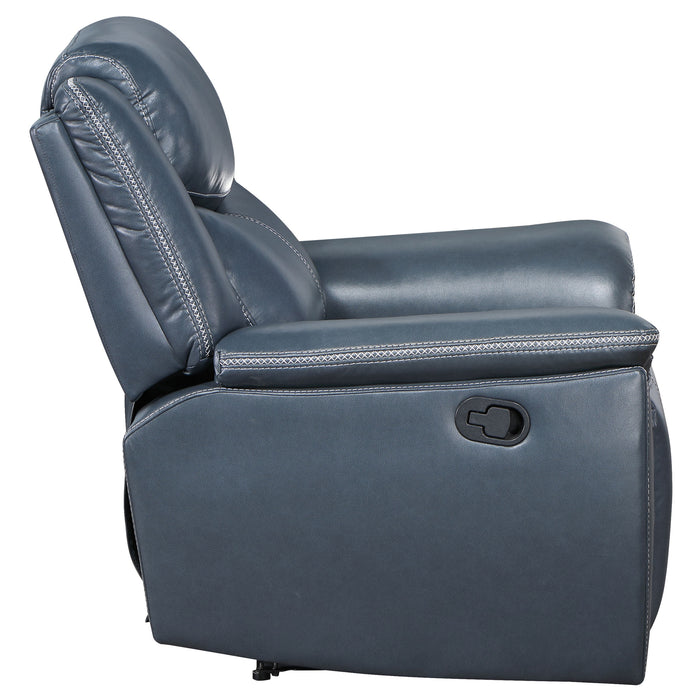 Sloane Upholstered Padded Arm Recliner Chair Blue