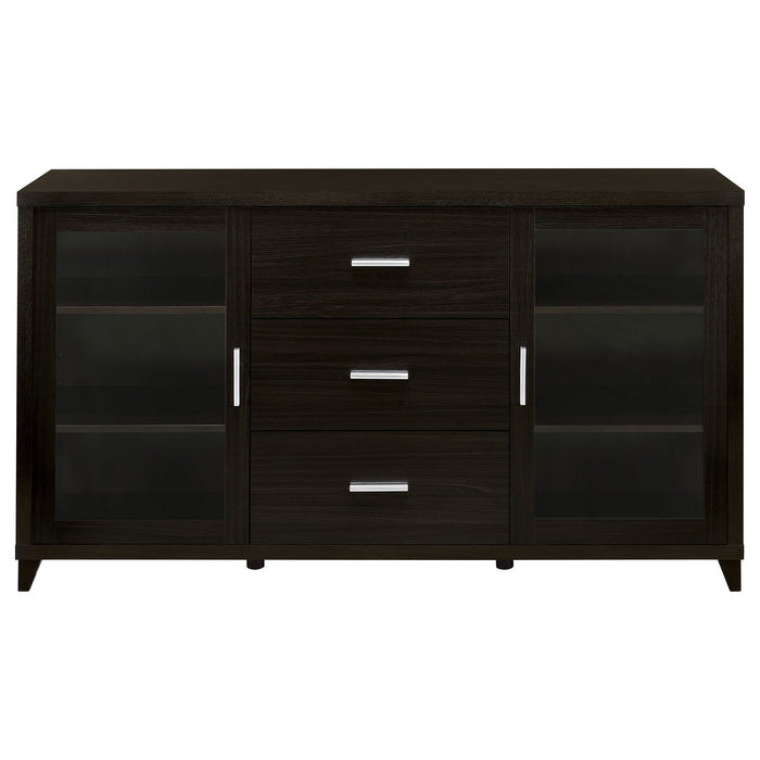 Lewes 2-door Engineered Wood 60" TV Stand Cappuccino