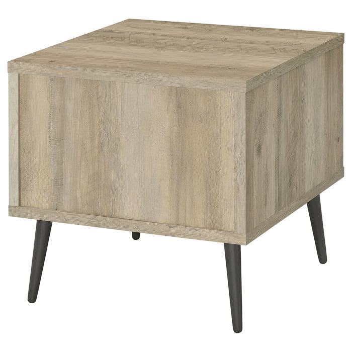 Welsh Square Engineered Wood Side End Table Distressed Pine