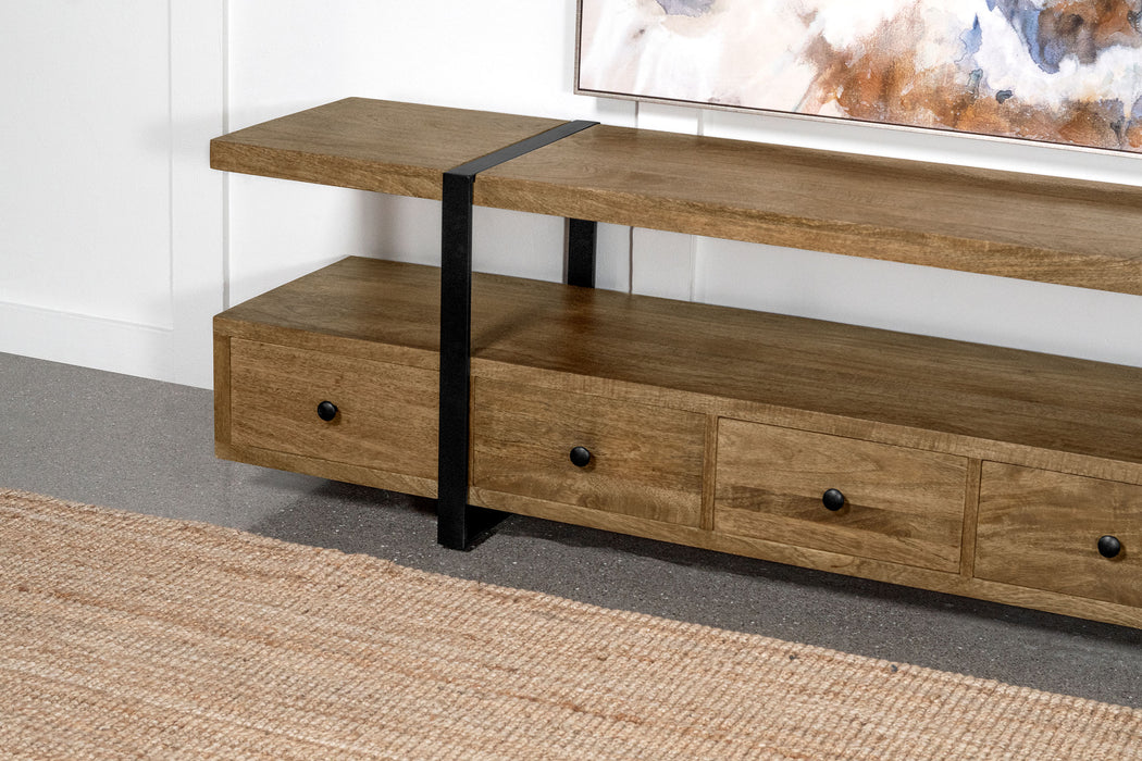 Otto 5-drawer Mango Wood 70-inch TV Stand Media Console Brown