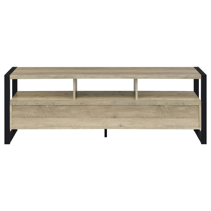 James 3-drawer Engineered Wood 60" TV Stand Distressed Pine