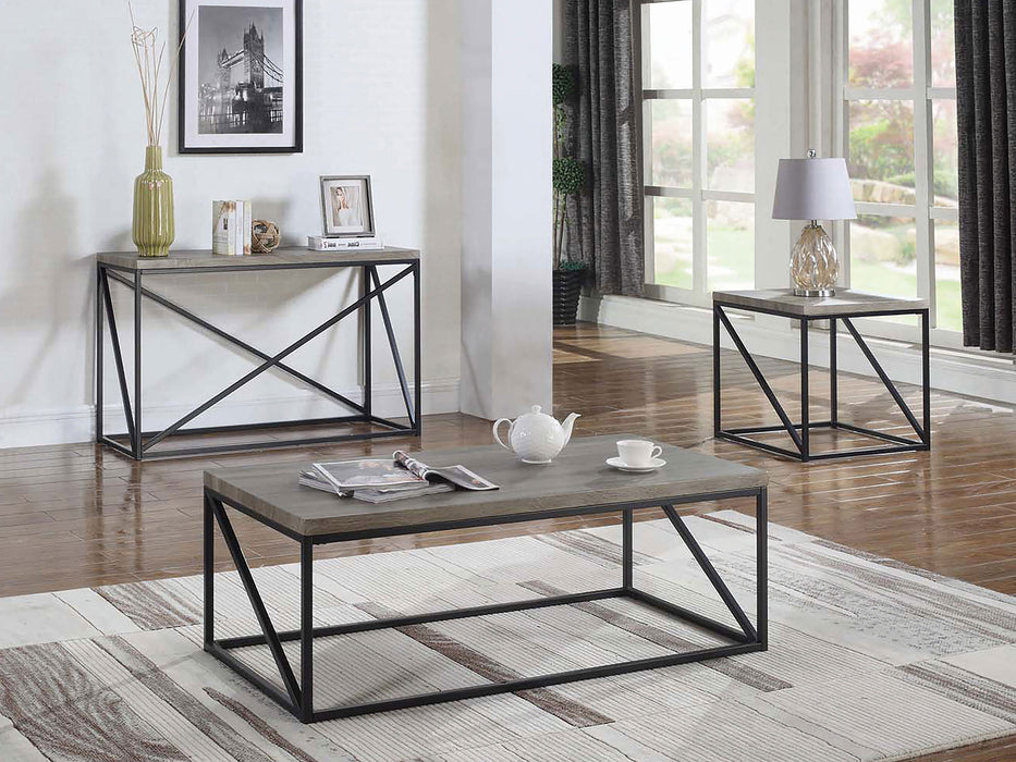 Birdie Rectangular Engineered Wood Coffee Table Sonoma Grey