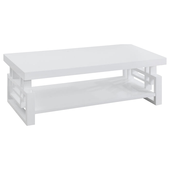 Schmitt Rectangular Coffee Table White High Gloss