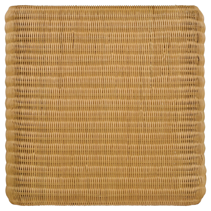 Cahya Square Woven Rattan End Table Natural