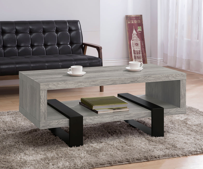 Dinard Engineered Wood Coffee Table Grey Driftwood