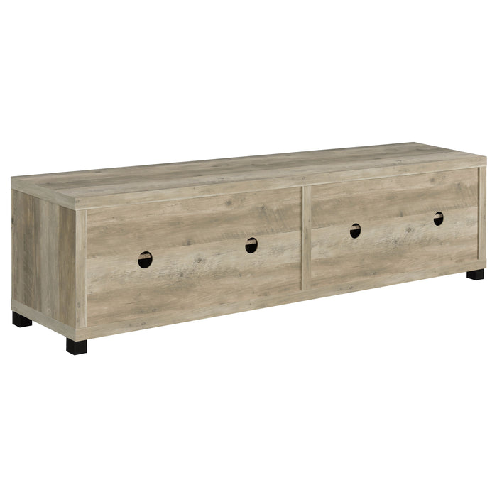 Sachin 4-door Engineered Wood 79-inch TV Stand Distressed Pine